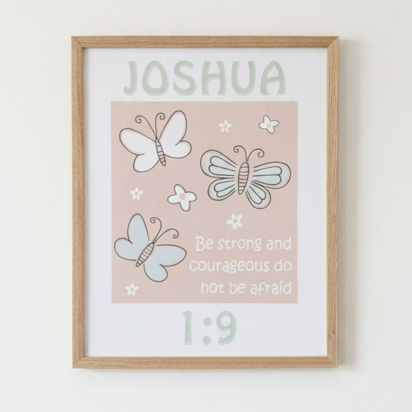 Joshua 1:9 Wood Framed Wall Art