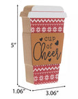 Cup of Cheer Holiday Coffee Cup Tabletop Sign