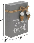 Mini Wood Block – “You Are Loved” 🤍