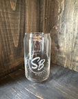 Clear Soda Can 16oz Glass Cups