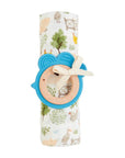 Muslin Swaddle with Wooden Teether – Farm Collection