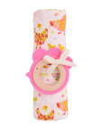 Muslin Swaddle with Wooden Teether – Farm Collection