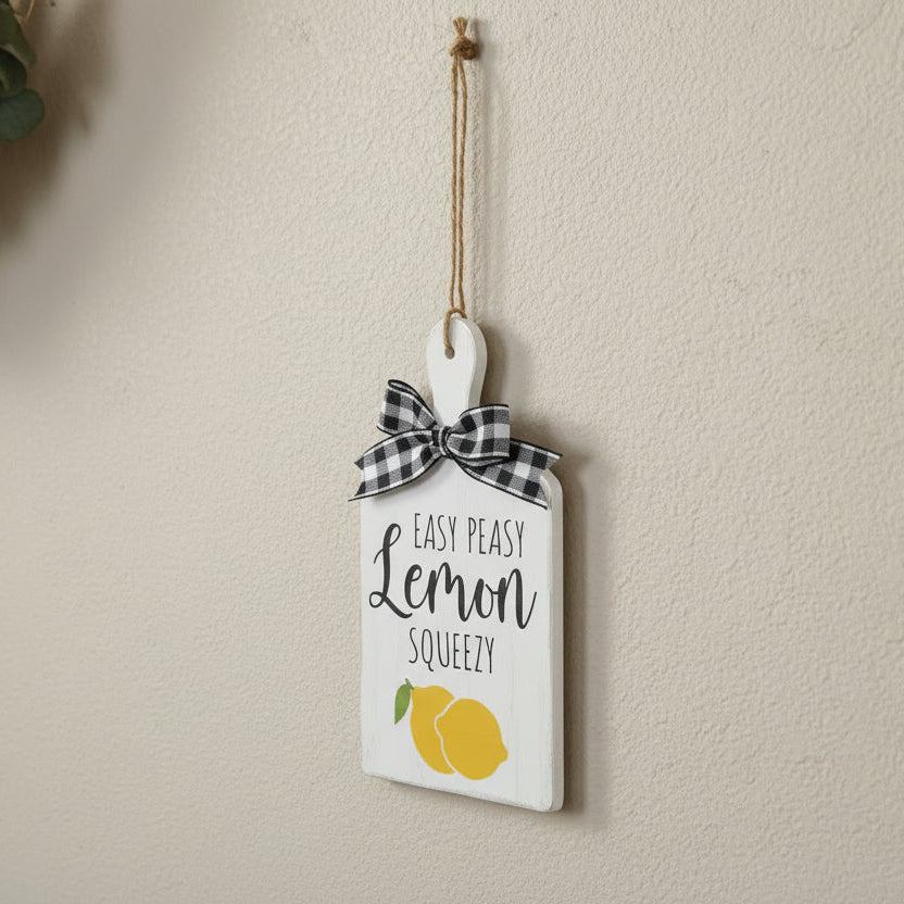 Lemon Squeezy Cutting Board Wood Ornament