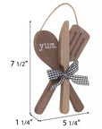 Yum Spoon, Knife & Spatula Wood Decor