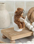Highland Cow Reading on the Toilet Figurine – “A Moo-ment of Peace” 🐮📖🚽