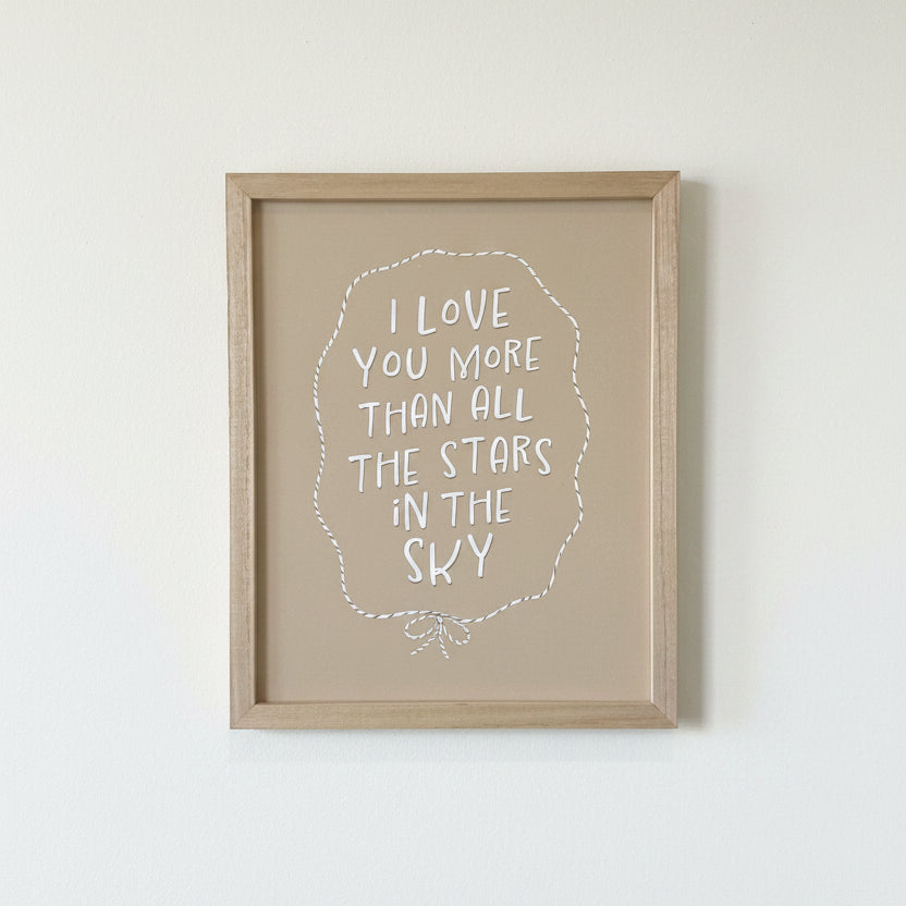 I Love You More Wood Framed Wall Art