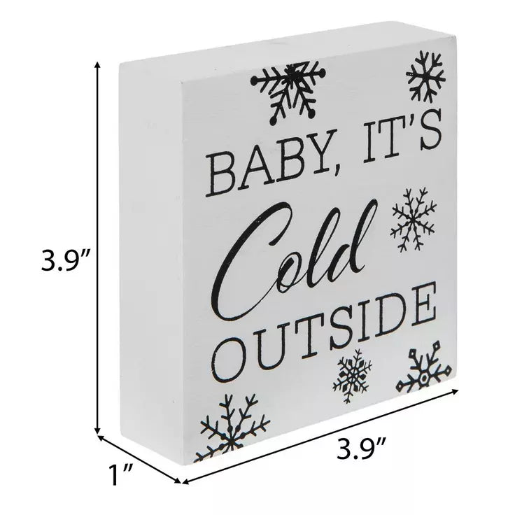 Winter Mini Block Signs