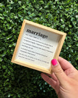 Mini Wooden Frame Definition Signs