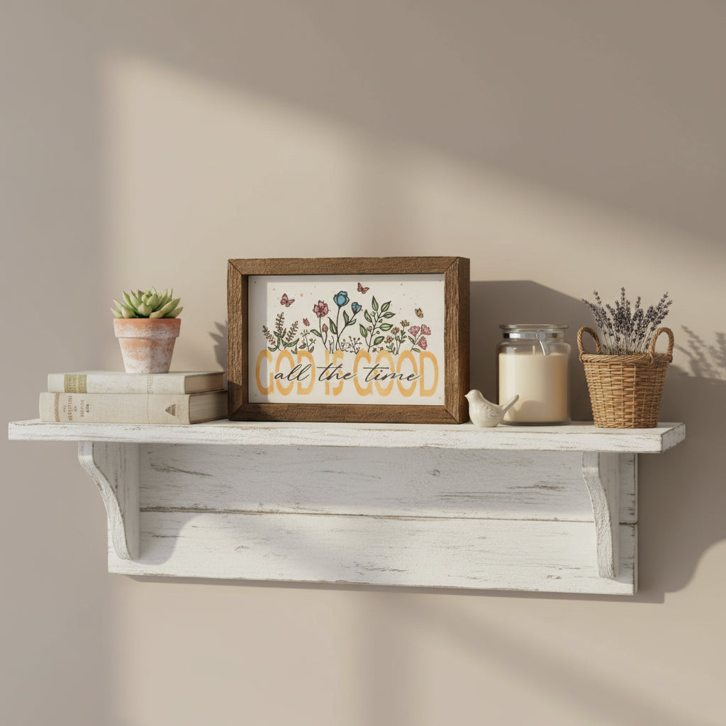 “God Is Good All the Time” Wooden Sign – 6x4”