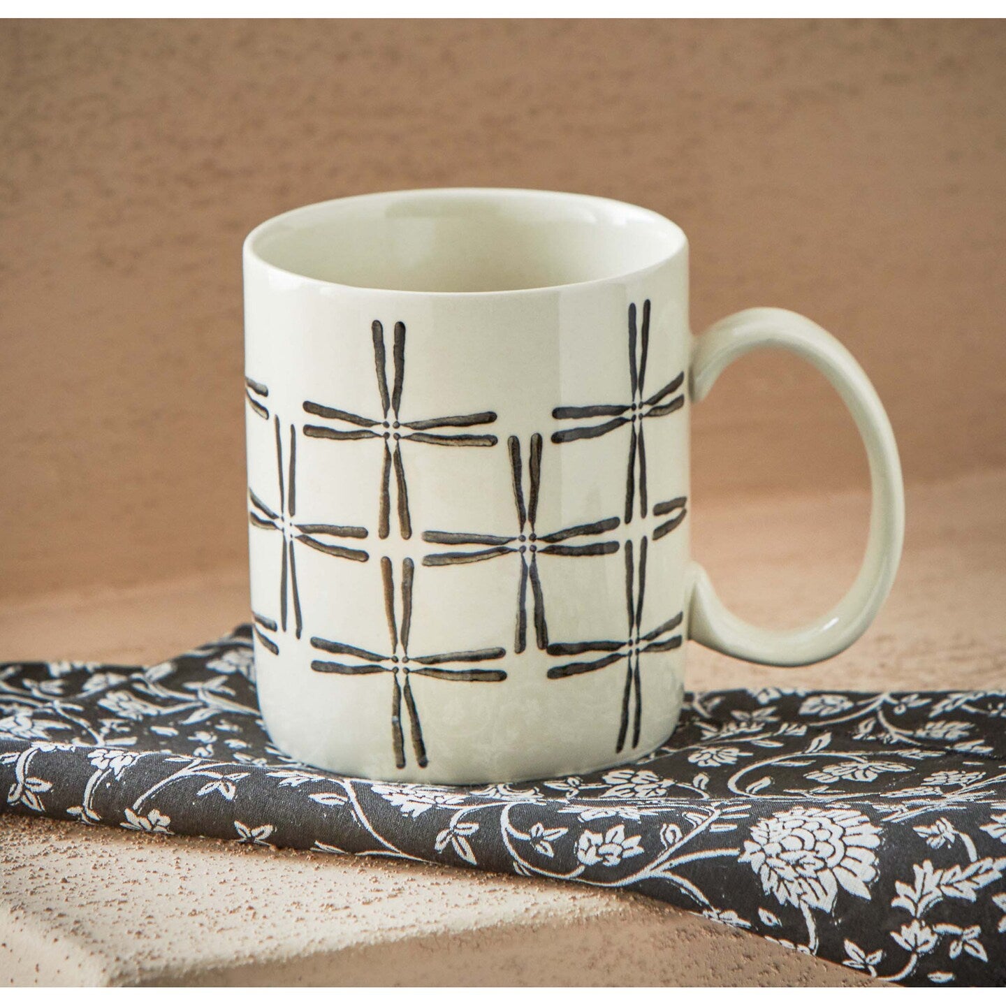 Crosshatch Ceramic Mug