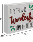 “It’s the Most Wonderful Time of the Year” Glittered Tabletop Sign