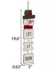 “Let It Snow” Hanging Snowman Sign