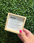 Mini Wooden Frame Definition Signs