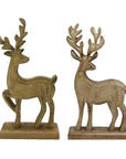 Wooden Reindeer Figurines