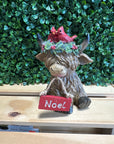 Holiday Highland Cow Figurines – Sold Individually