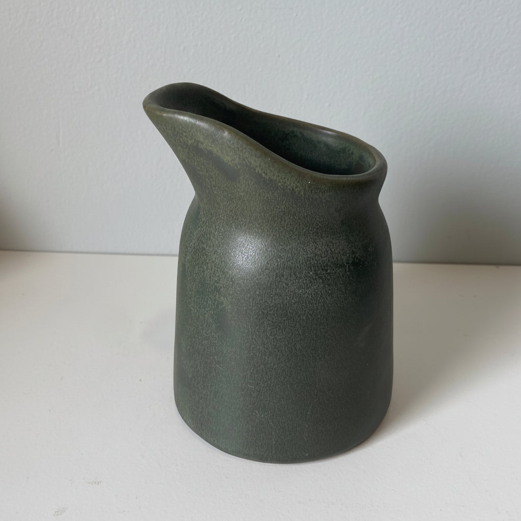 Green Stoneware Pitcher