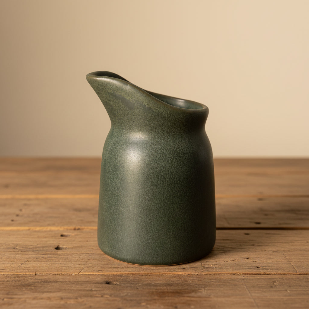 Green Stoneware Pitcher