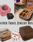 Leather Travel Jewelry Boxes - Customizable