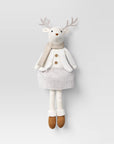 Plush Sitting Reindeer Décor