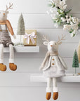 Plush Sitting Reindeer Décor
