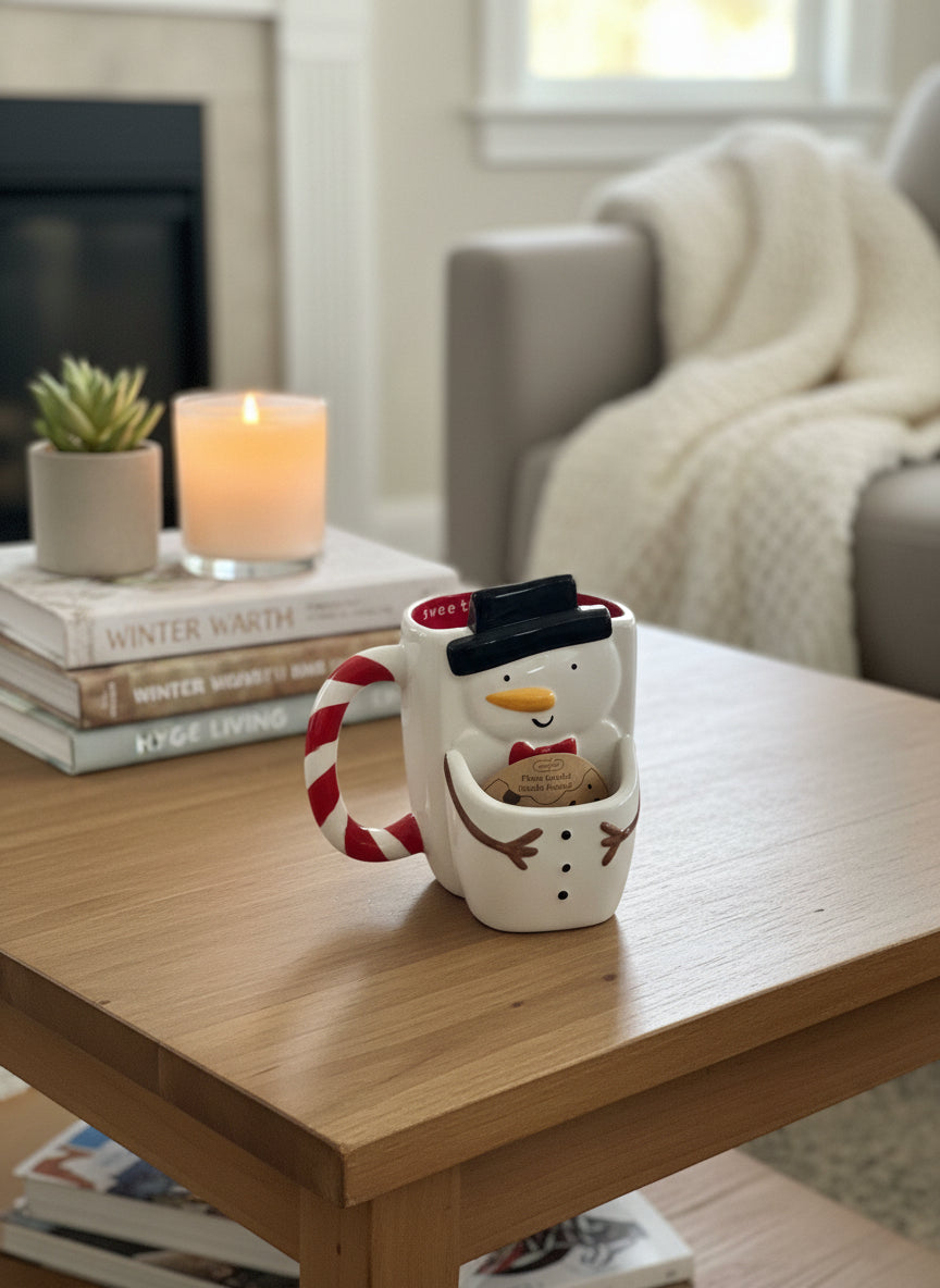 Snowman Cookie Pocket Mug