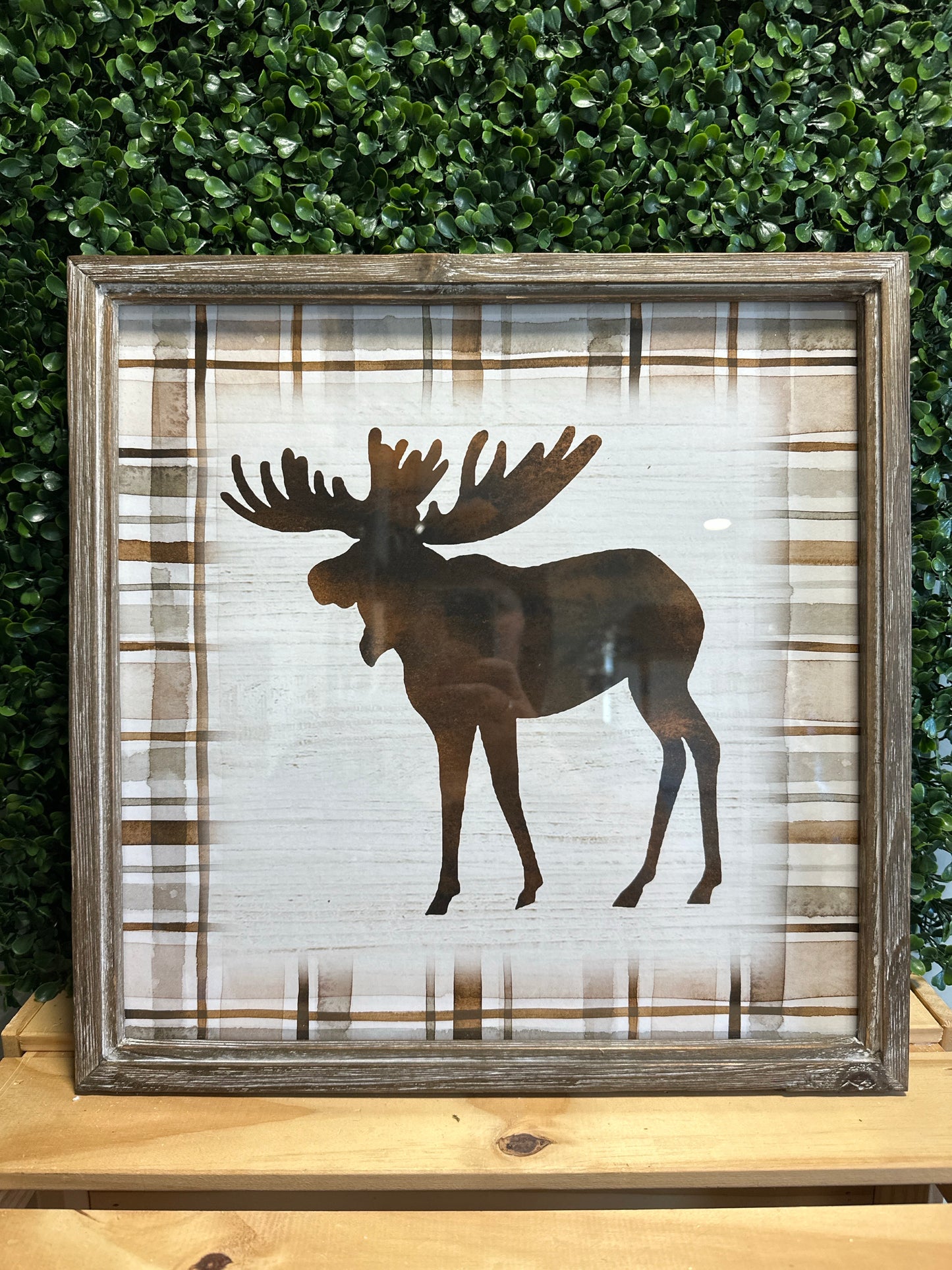 Rustic Wildlife Plaid Wall Art – 3 Styles