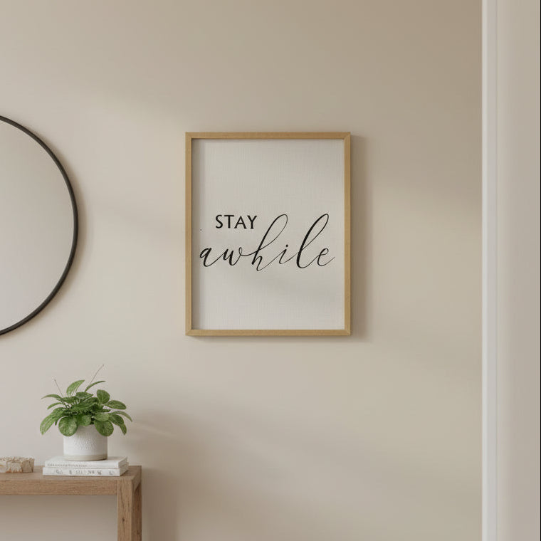 “Stay Awhile” Framed Wall Art