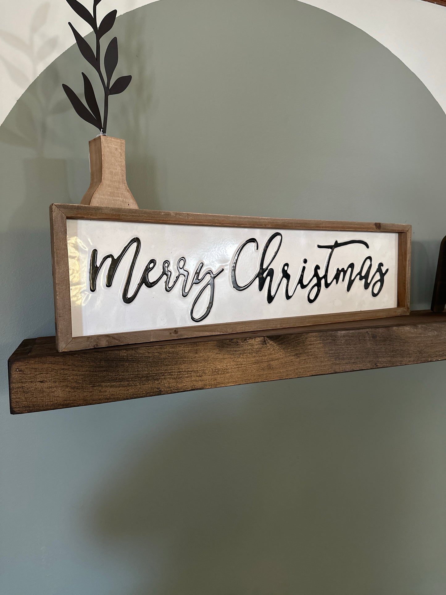 “Merry Christmas” Wooden Framed Sign