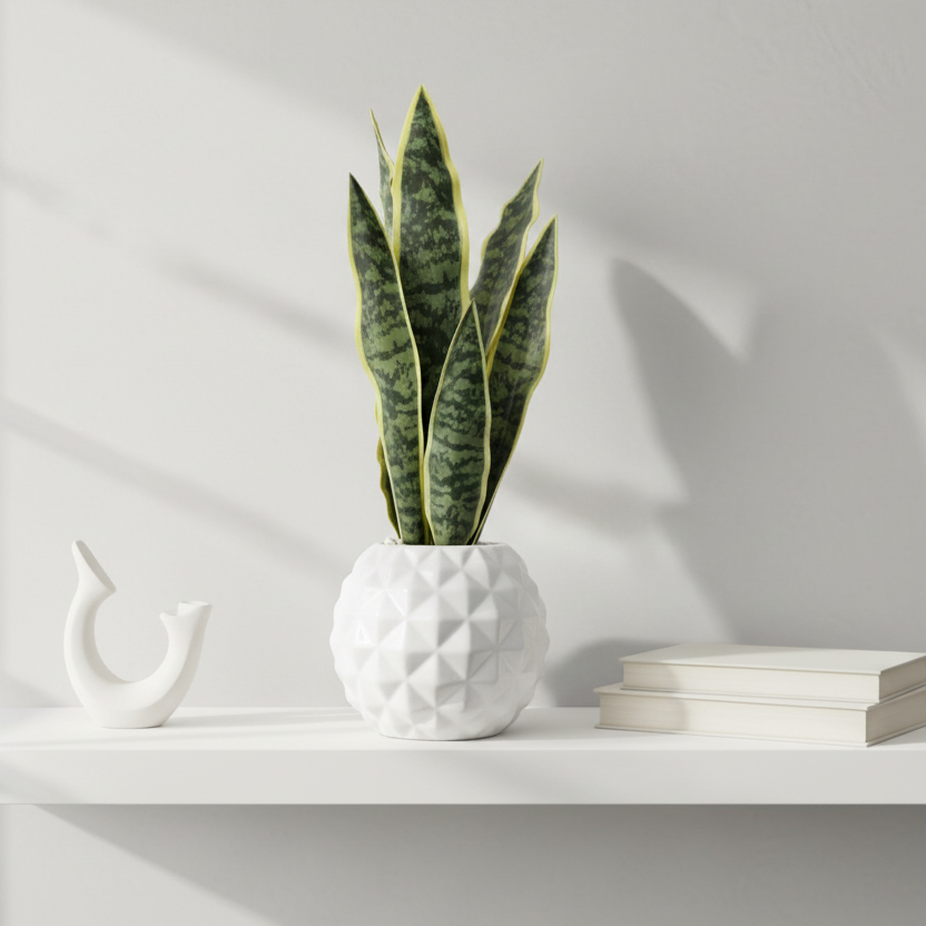 Snake Plant In Diamond Studded Pot