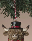 Highland Cow Christmas Ornaments