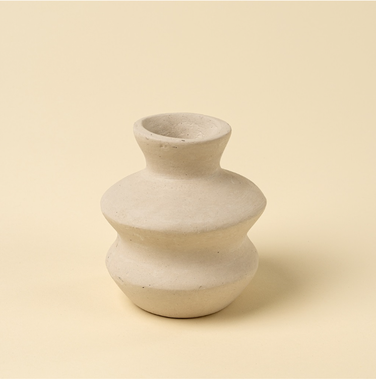 Wave Paper Mache Bud Vase