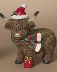 Christmas Highland Cow Figurines