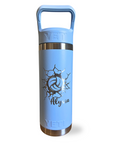 YETI 18oz Bottle with Color Match Straw Lid