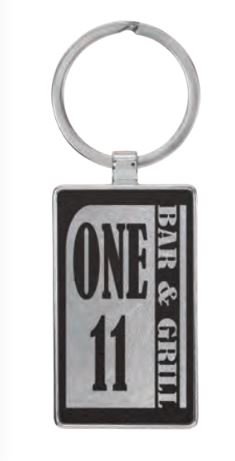 Metal Frame Leatherette Customizable Back Pack Tag/Keychains