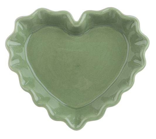 Ruffled Heart Trinket Dish