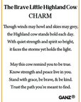The Brave Little Highland Cow Pocket Charm