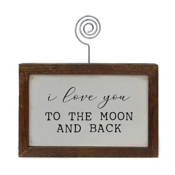 I Love You to the Moon and Back – Framed Sign