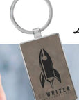 Metal Frame Leatherette Customizable Back Pack Tag/Keychains