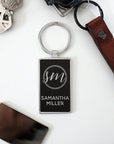 Metal Frame Leatherette Customizable Back Pack Tag/Keychains