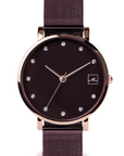 Small Stainless Steel Stones Watch