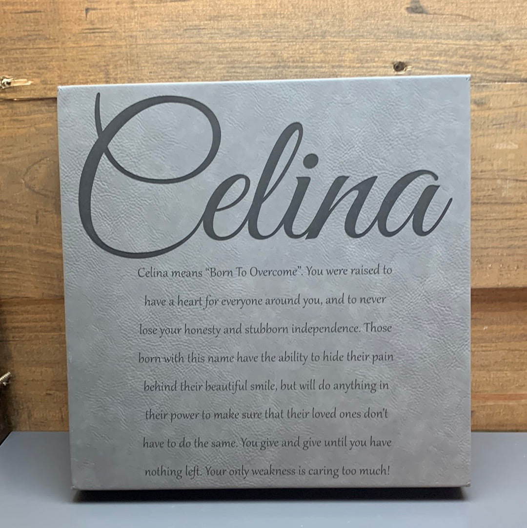 Customizable Leather 10X10 Signs