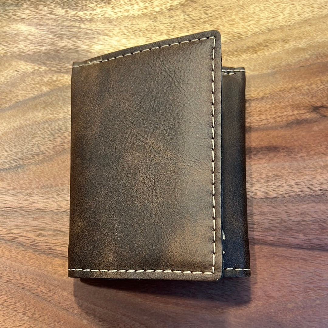 Customizable Leather Trifold Wallet