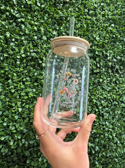 🌿 16oz Glass Can Cups – Multiple Designs Available