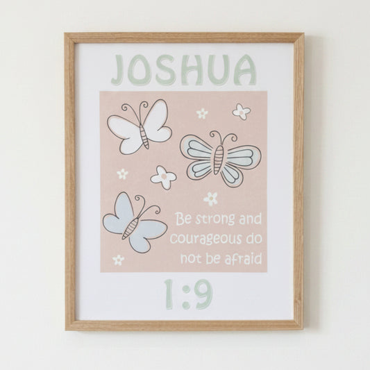Joshua 1:9 Wood Framed Wall Art