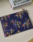 Navy Orchard Birds Pouch from Sara Miller London