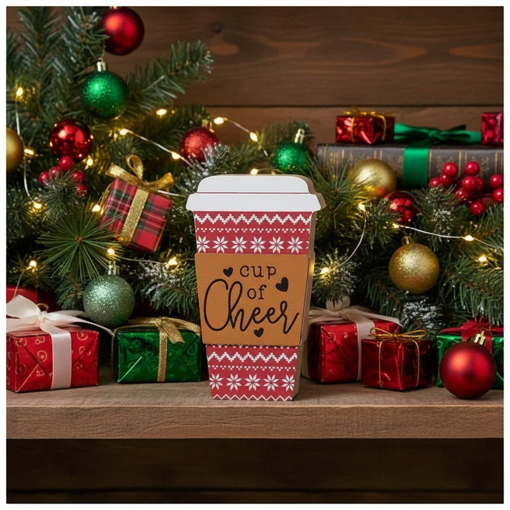 Cup of Cheer Holiday Coffee Cup Tabletop Sign