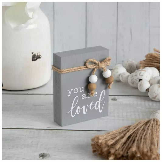 Mini Wood Block – “You Are Loved” 🤍