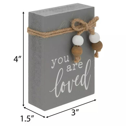 Mini Wood Block – “You Are Loved” 🤍