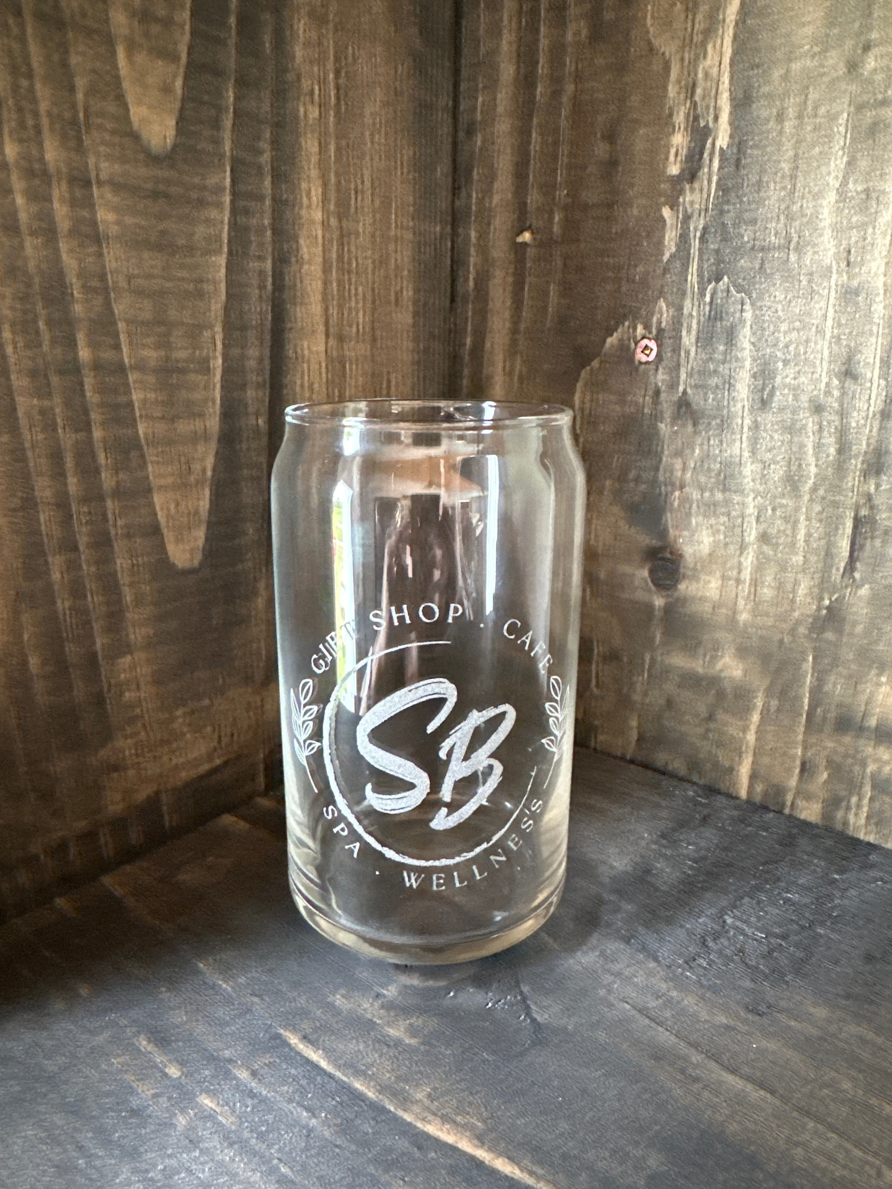 Clear Soda Can Shaped Glass Cups 16oz