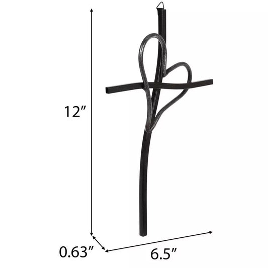 Metal Heart Cross – “Love & Faith Intertwined” ✝️💛